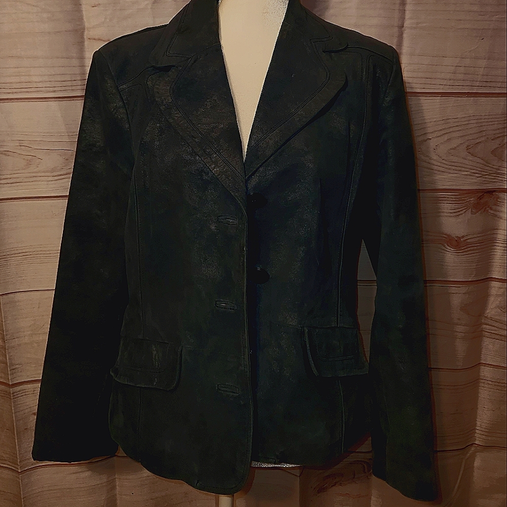 Bernardo Leather Jacket SZ Large NICE!